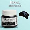 A black bottle of Marie's fabric colour paint, 50ml per bottle, with a black applicator tip.