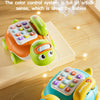 A soft and colorful turtle shape design toy featuring a phone for babies.