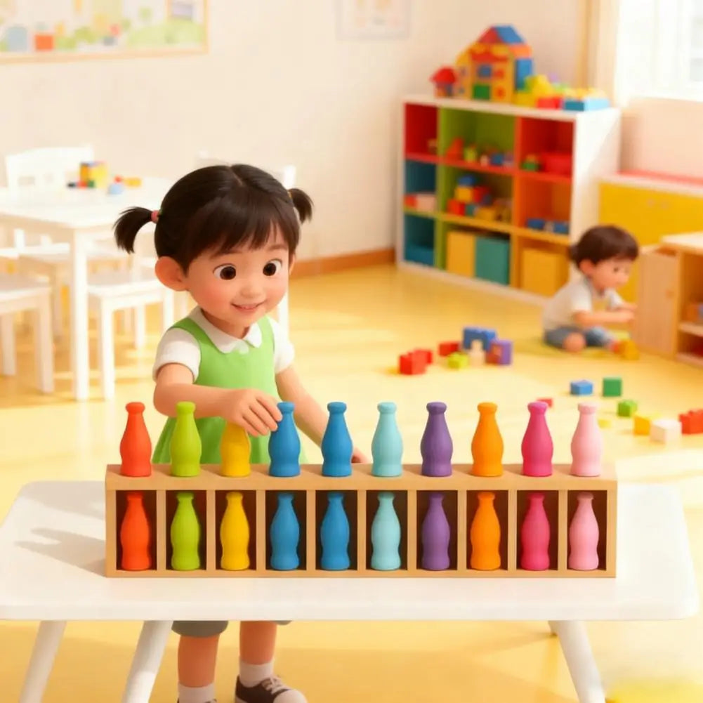 Wooden Bottle Guessing Game for Kids & Family