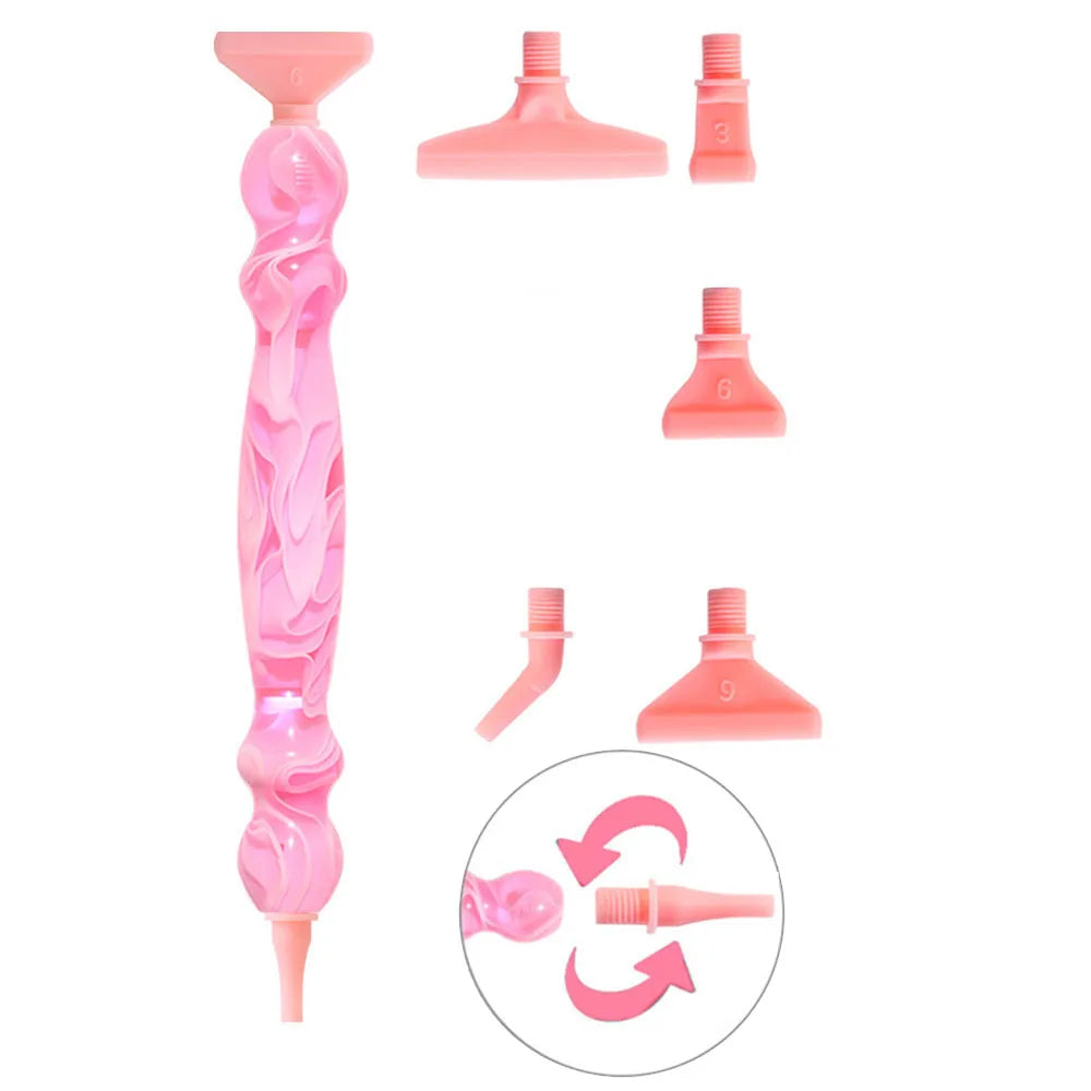 Premium Resin Diamond Painting Pen Set with 6 Replaceable Nibs