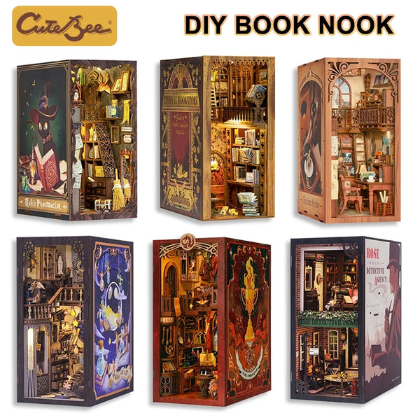 Eternal Bookstore DIY Book Nook Kit with LED Lighting