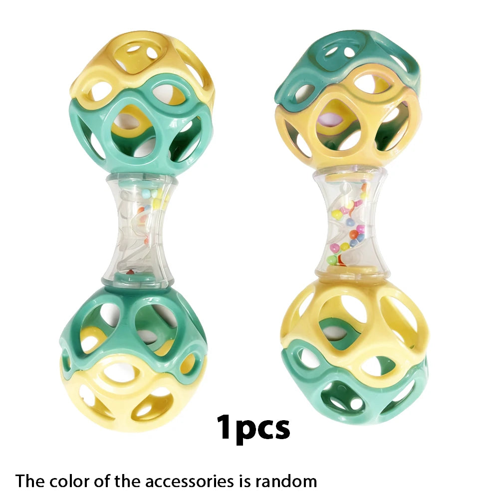 Easy-Grasp Baby Rattle Toy with Soft Teething Edges