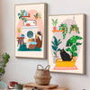 Black Cat & Plant Paint by Numbers Kit