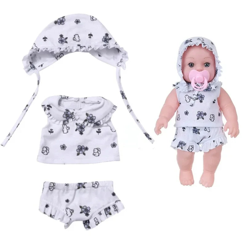 Cozy Cartoon Bear Winter Pajamas for 12-Inch Reborn Dolls