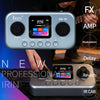 A close-up of the IRIN KR-10 multi-effects processor and a P74 pedal, showing various controls.