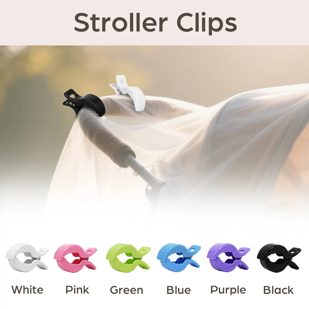 Colorful Baby Stroller Blanket Clips (2-Pack) – Secure Any Blanket or Cover