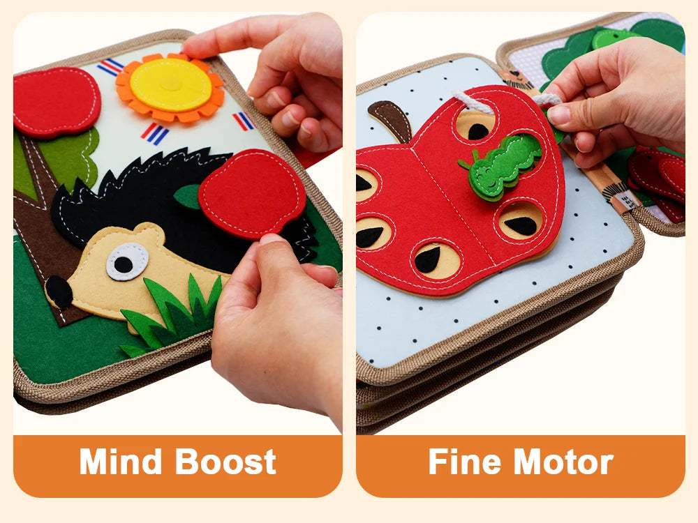 Montessori Busy Board Giraffe Activity Book for Toddlers
