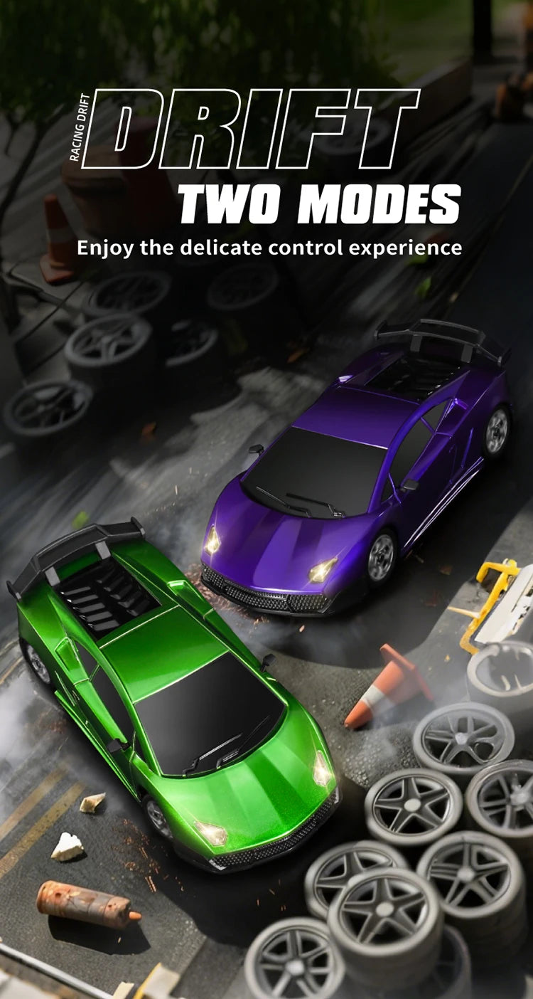 1:43 Scale RC Drift Car with Gyro Stabilization