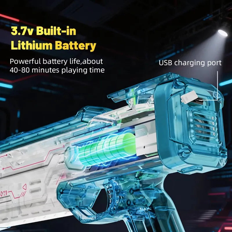 Kids' Electric Water Blaster with LED Lights & Sound Effects