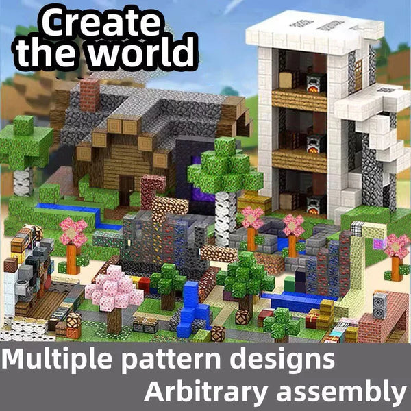 مكعبات بناء مغناطيسية بتصاميم متعددة للأطفال، ألعاب مونتيسوري و STEM
