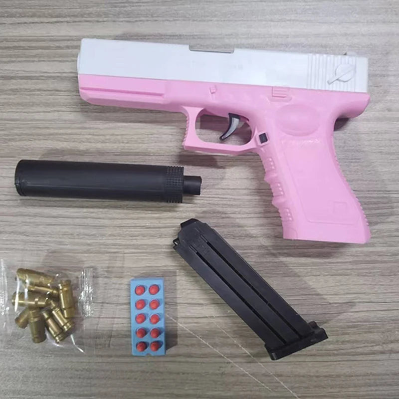 Shell Ejecting Airsoft Pistol Toy Gun with Soft Bullets