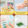 A set of 30 diamond painting trays with lids showing various colored diamonds and clear plastic packaging.