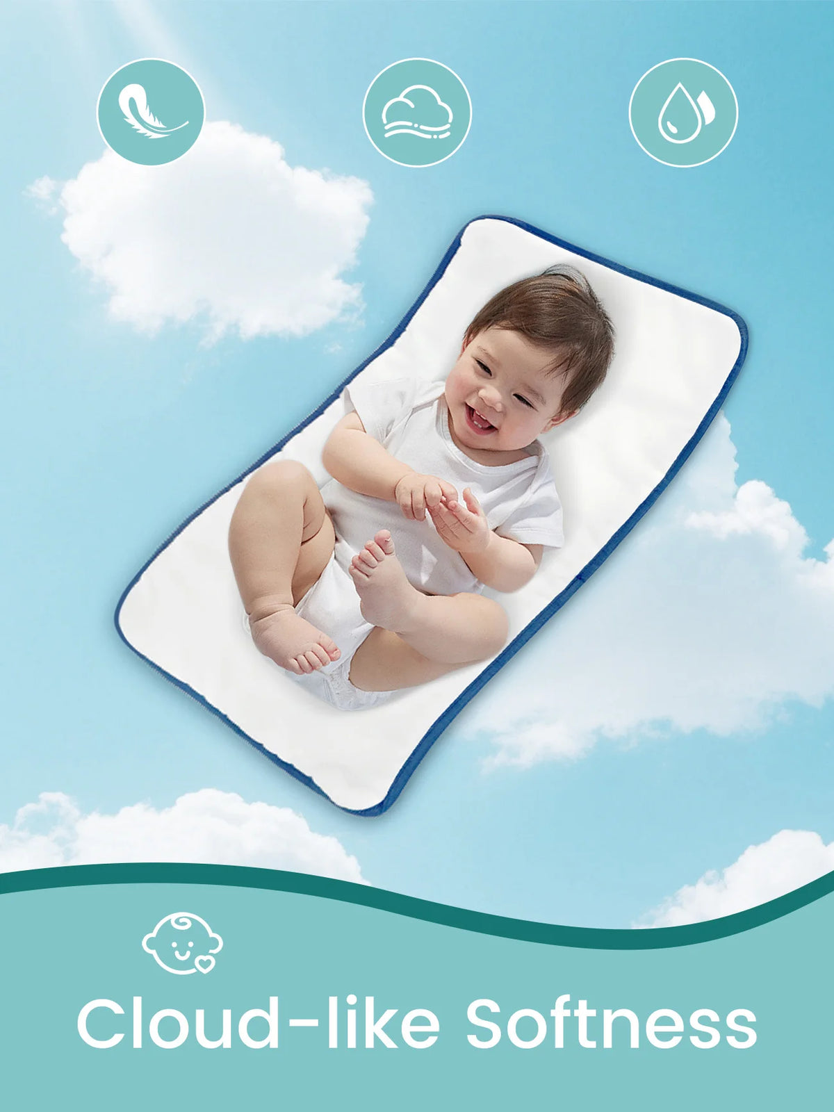 Portable Waterproof Diaper Changing Pad with Foldable Design