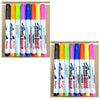A set of magical water painting pens featuring various colors including black, green, yellow, purple, and blue, packaged in t