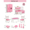 Mini Dollhouse Furniture Set – Bedroom & Kitchen Playset for Kids