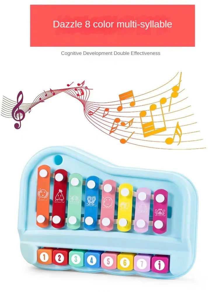 Montessori Wooden Xylophone for Toddlers – 8-Tone Musical Toy for Ages 0-3