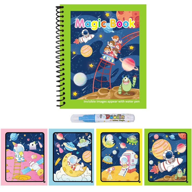 Reusable Water Drawing Book with Refillable Pen