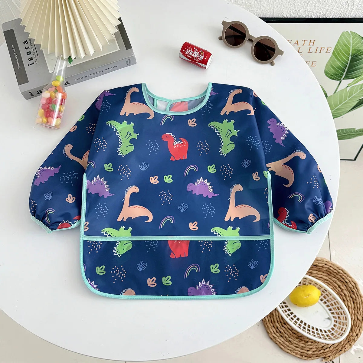 Waterproof Long Sleeve Baby Bib with Full Sleeve Protection
