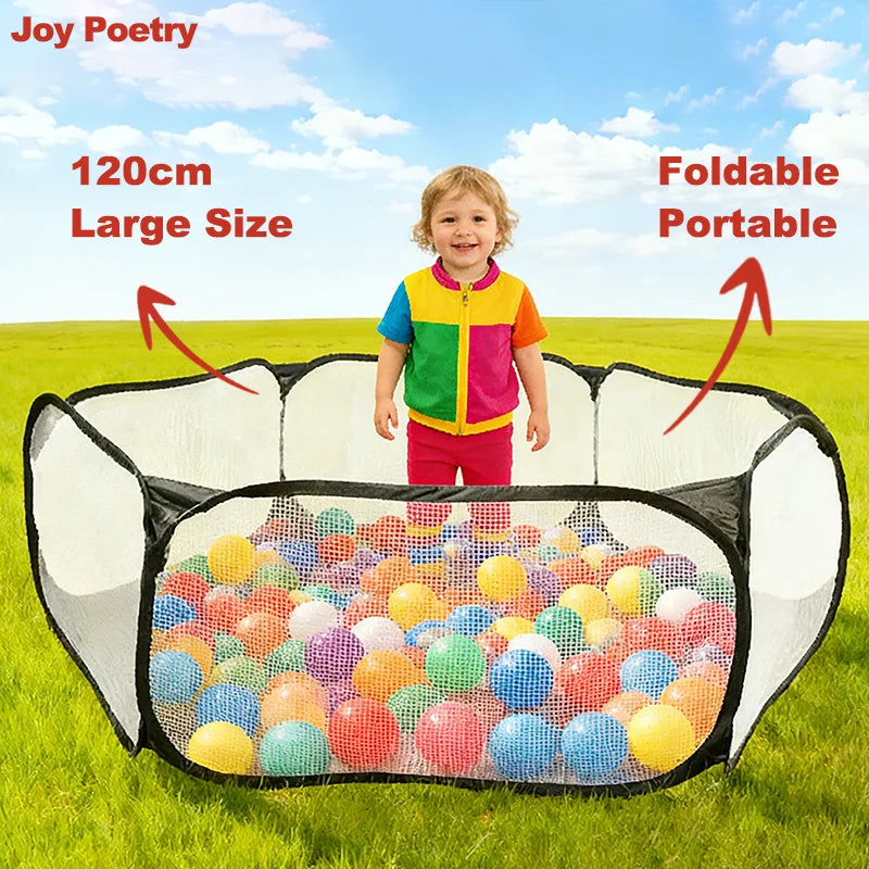 Foldable Hexagon Kids Playpen with Mesh Windows
