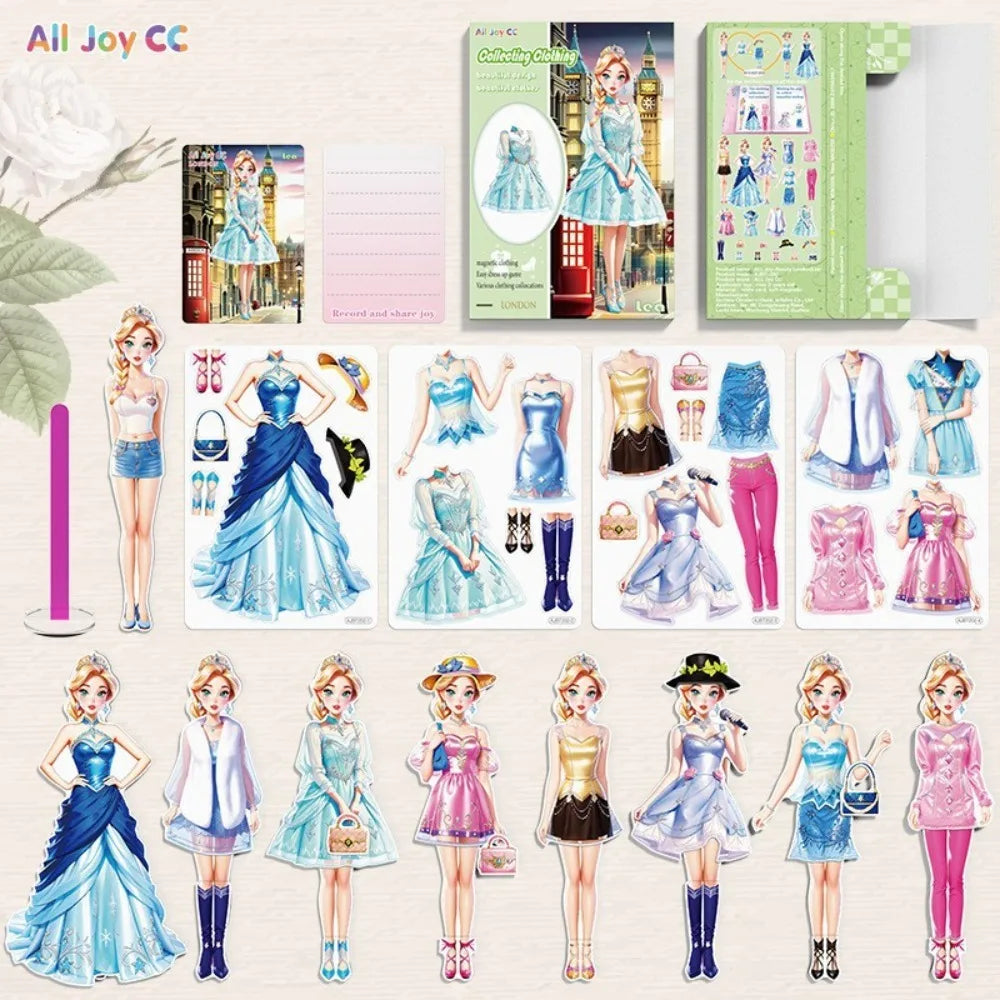 Magnetic Princess Dress-Up Play Set for Creative Girls