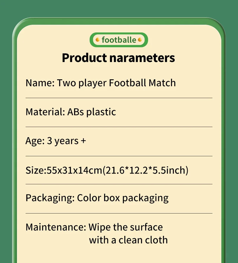 Portable Tabletop Soccer Game for Kids and Adults