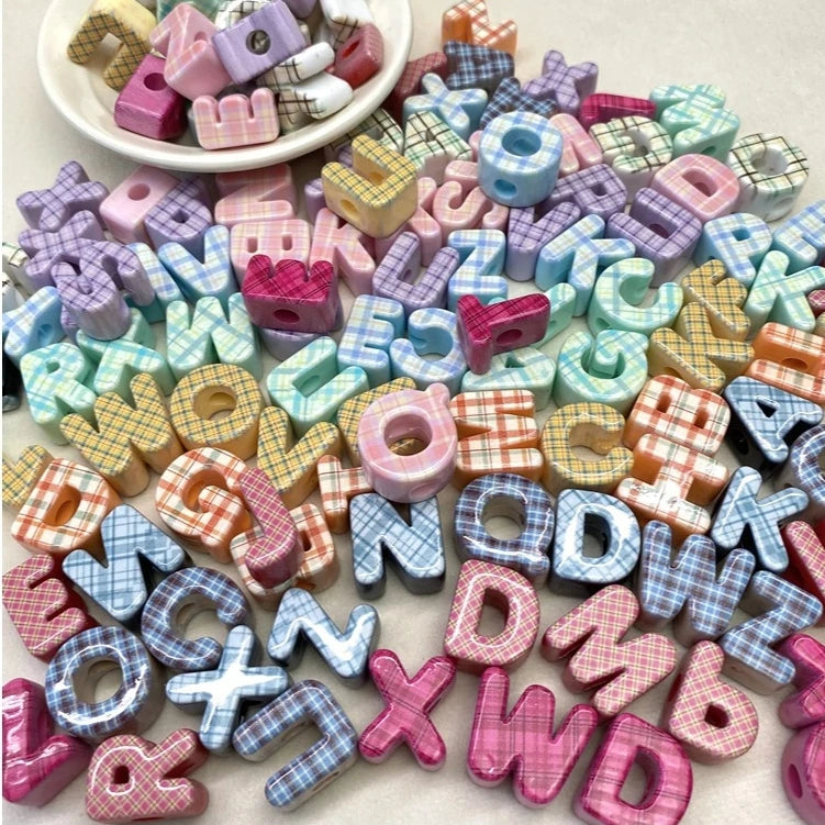 Acrylic Alphabet Beads for DIY Phone Chains and Keychains