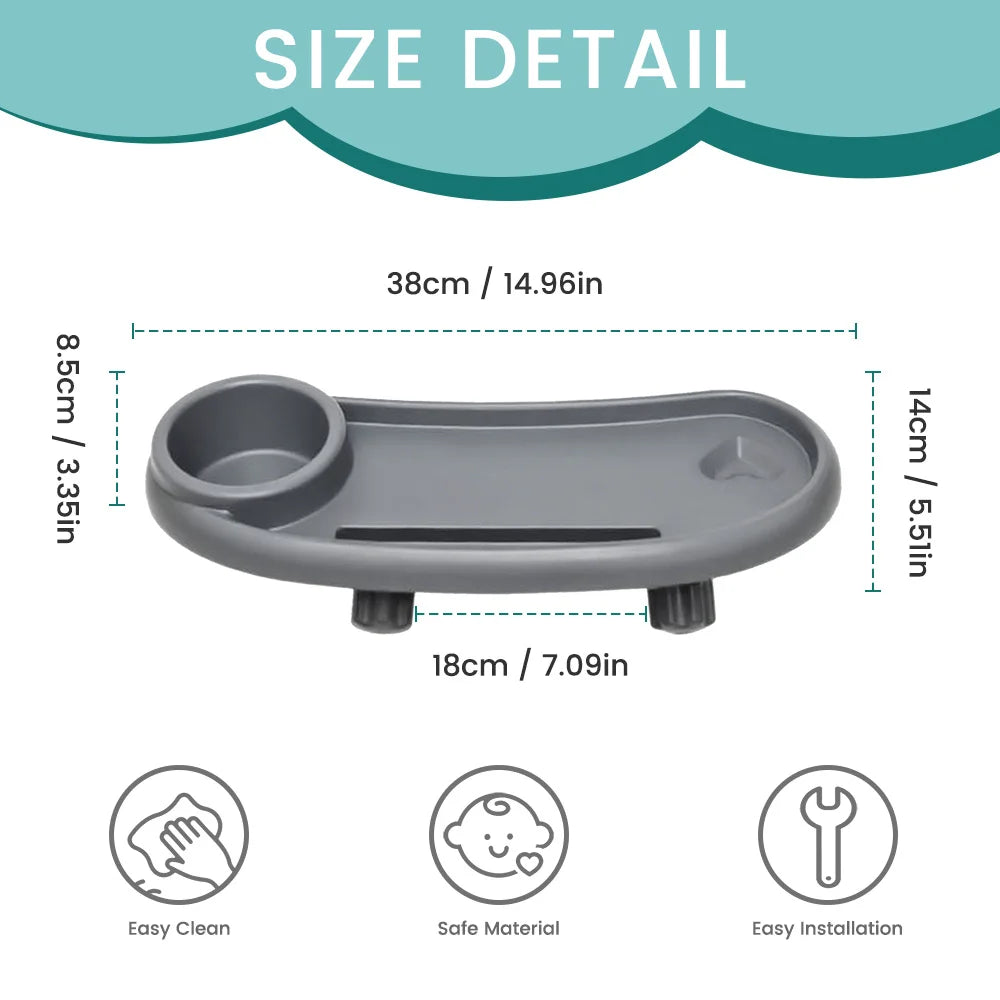Universal Stroller Snack Tray with Cup Holder