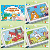 A colorful children's coloring book featuring illustrations of various cartoon animals like a tiger, dinosaur, and bear.