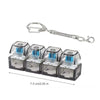 LED Macaron Keyboard Fidget Toy with Keychain