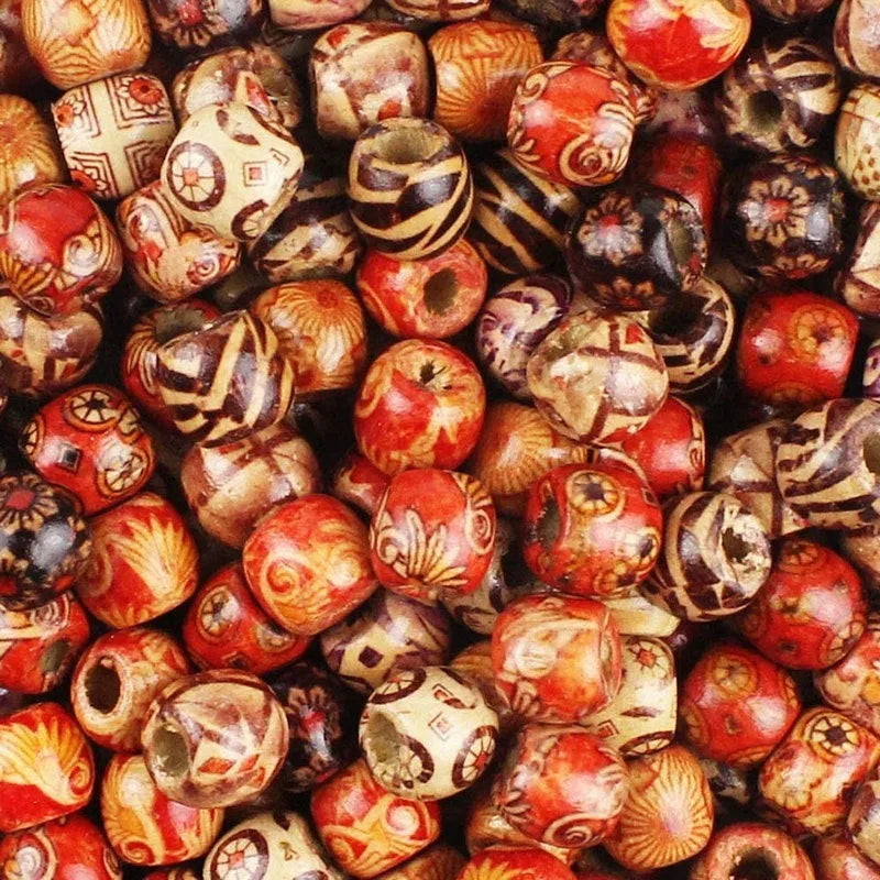 Natural Wooden Beads Assortment for Jewelry Making