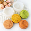A collection of silicone molds for candles and soap making featuring sun, moon, and rose designs in white, green, yellow, and