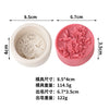 Silicone molds for crafts featuring peony flowers, shown in white and pink colors.