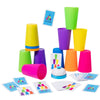 Stack Cup Speed Game with Color Recognition Cards