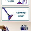 Battery-Powered Pretend Play Vacuum for Toddlers with Realistic Sounds and Spinning Brush