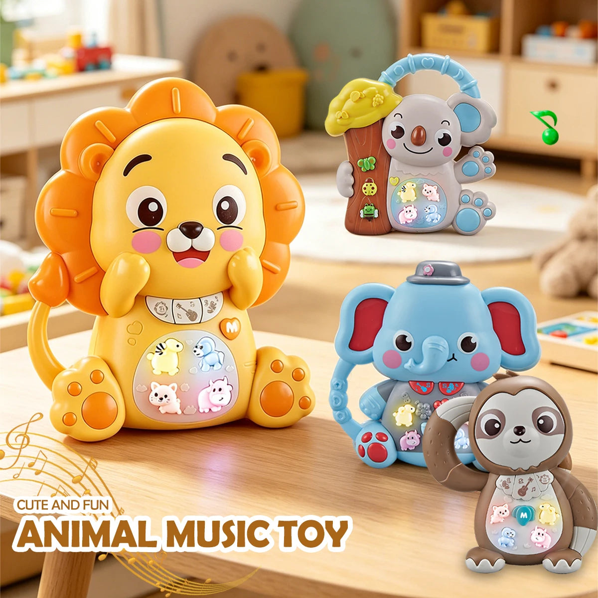 Interactive Musical Piano Toy with Animal Friends