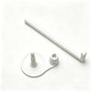 A white vertical sewing machine spool holder with an anti-tangle thread guide shown from the side.