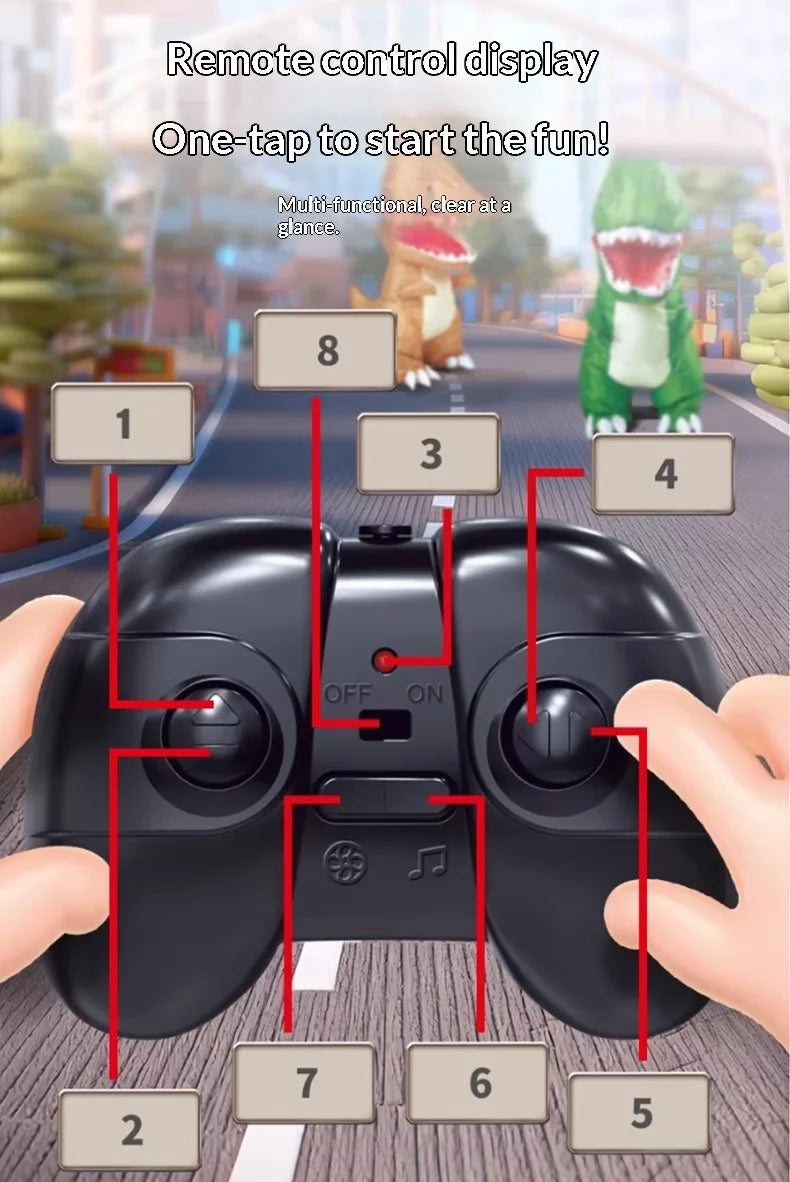 Remote Control Walking Dinosaur Toy with Light and Sound