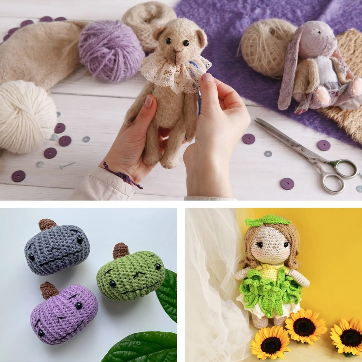Black Plastic Safety Eyes for Doll Making