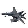 A black A-10 Warthog military aircraft building block model kit.