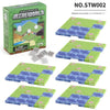 A box of Mineworld magnetic baseplates with connectors and loose pieces for building blocks