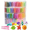 48-Color Air Dry Modeling Clay Set with Tools for Kids