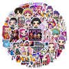 Cute Kawaii Cartoon Girl Sticker Pack (50-Piece)