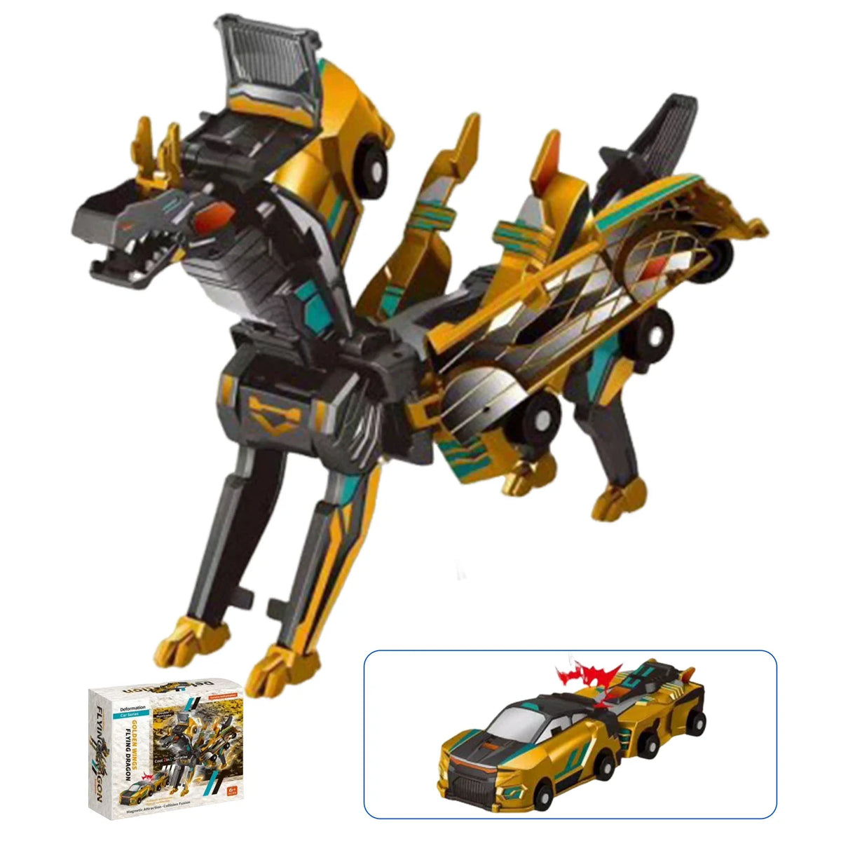 Unicorn Transformer Car 2-in-1 Magnetic Transforming Toy