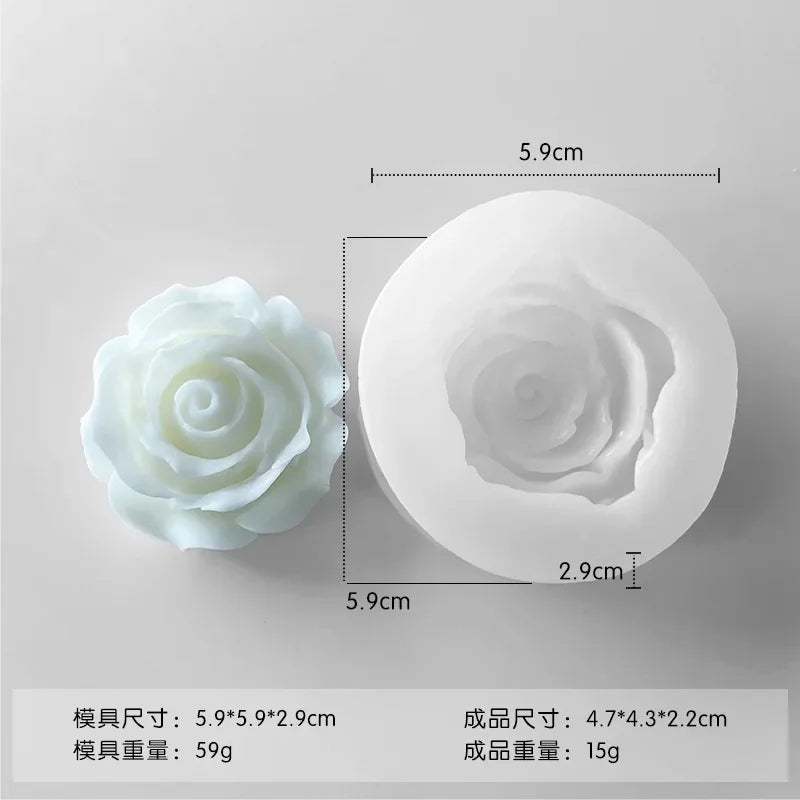 Rose & Peony Silicone Mold for Candle, Soap, and Resin Crafting