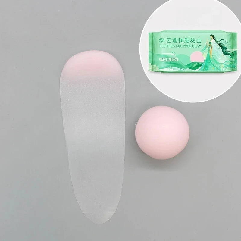 Bendable Resin Clay for DIY Dolls & Character Crafting (12 Colors, 200g)