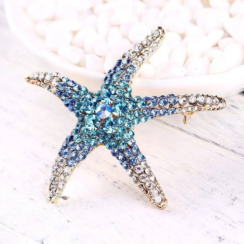 Gold-Plated Rhinestone Turtle Brooch Pin