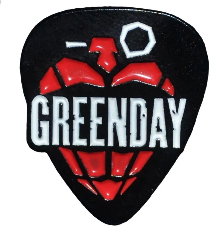 Green Rock Band Pin – Metal Lapel Brooch for Music Lovers