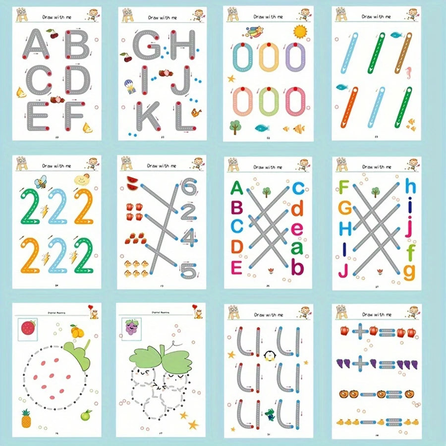 Reusable Magic Tracing Workbook for Kids with Pen and Eraser