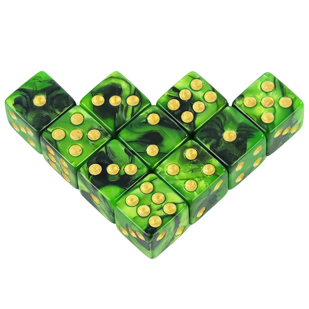 Classic Acrylic Dice Set – 12mm Six-Sided with Standard Dots