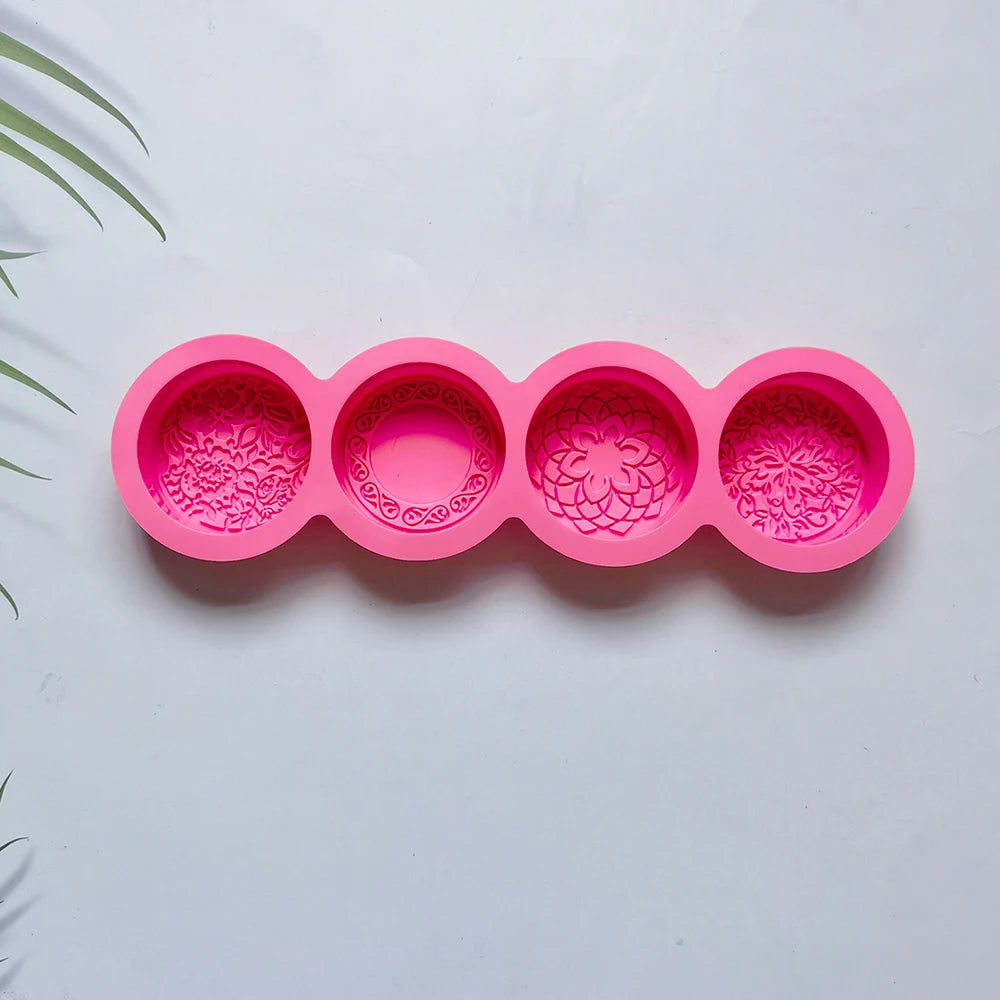 Floral Silicone Soap Mold Set for DIY Crafting